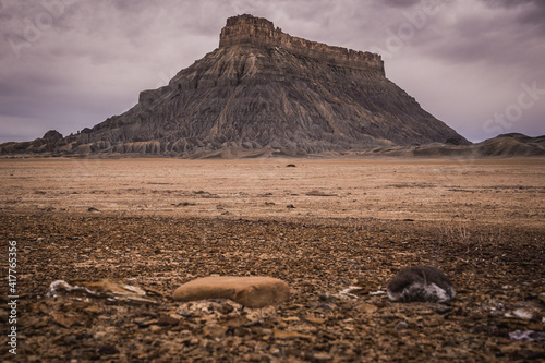 Factory Butte Dramatic Landscape in Utah photo