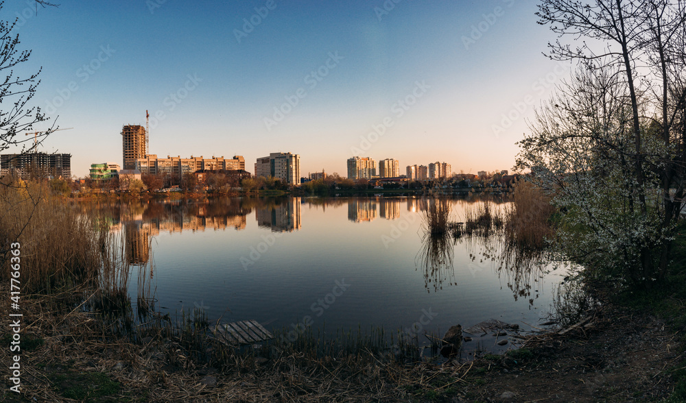 city lake view