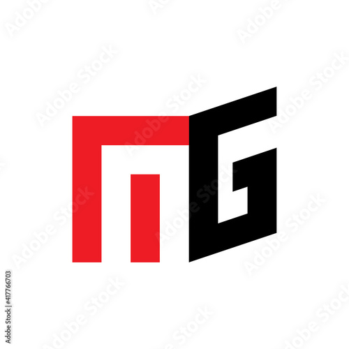 MG letter logo design vector