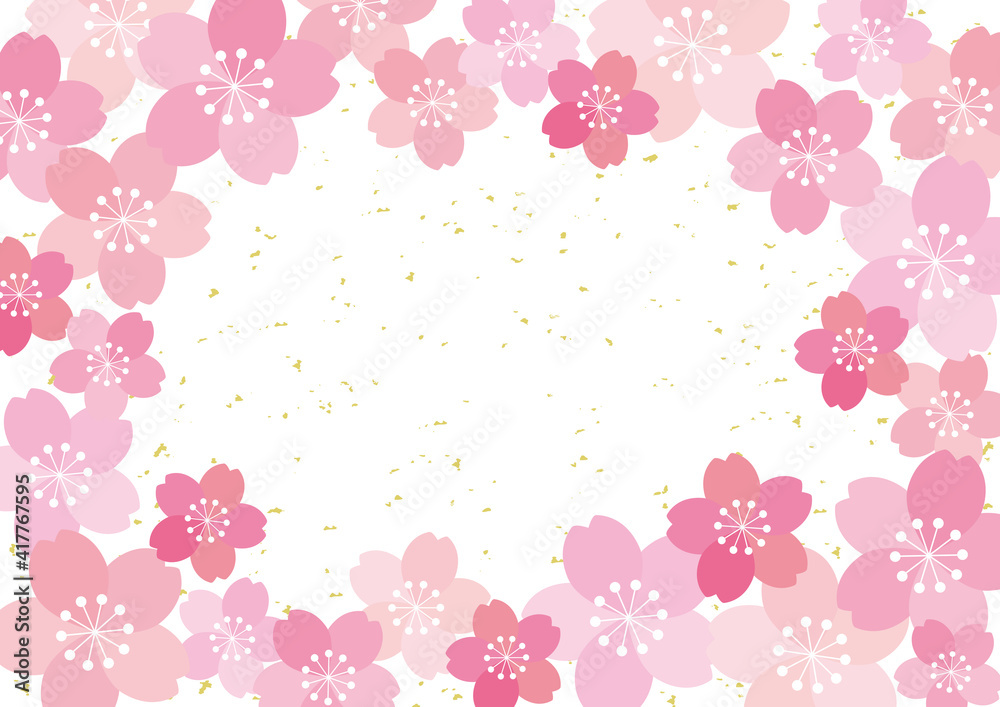 和風 桜 POP チラシ フレーム 背景 ベクター 01 和風 桜 POP チラシ フレーム 背景 ベクター 01