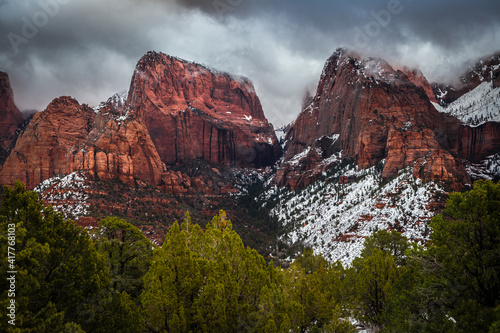 Clouds on the Kolob Canyons in Zion National Park