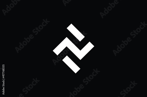 ZN logo letter design on luxury background. NZ logo monogram initials letter concept. ZN icon logo design. NZ elegant and Professional letter icon design on black background. N Z ZN NZ