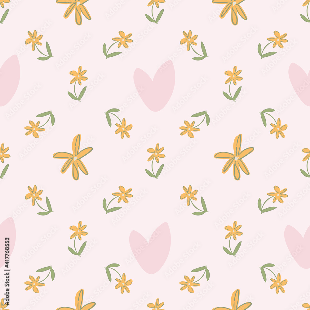 flower petal seamless repeat pattern design