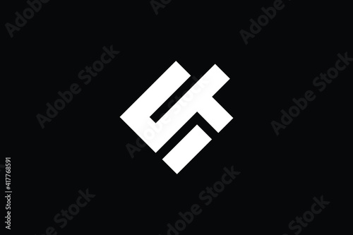 ST logo letter design on luxury background. TS logo monogram initials letter concept. ST icon logo design. TS elegant and Professional letter icon design on black background. T S ST TS