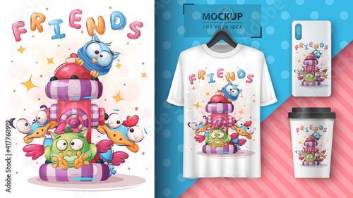 Cute bird - poster and merchandising.