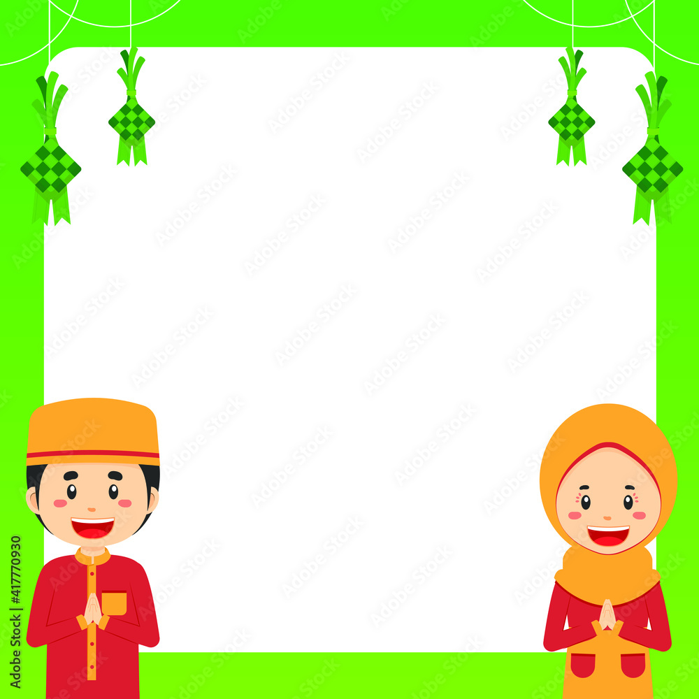 Eid Mubarak Greeting Background with Blank Board Eid Mubarak Greeting Background with Blank Board
