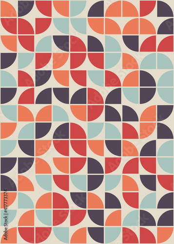 Abstract Geometric Pattern generative computational art illustration