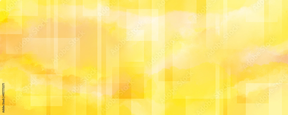 背景素材 黄色 水彩 テクスチャー - Yellow background with soft texture