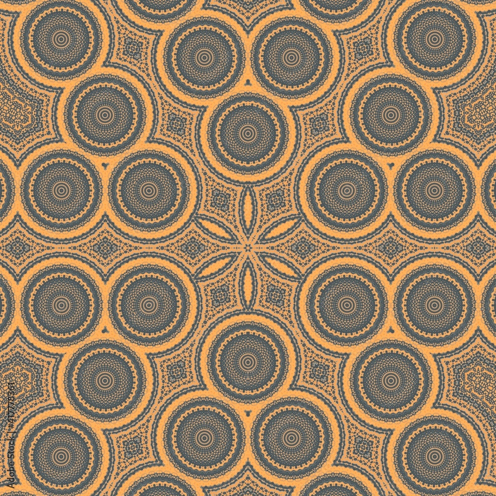 Contemporary abstract pattern design for background, scarf pattern texture for print on cloth, cover photo, website, mandala kaleidoscope, retro, vintage, illustration, baroque, trendy wallpaper