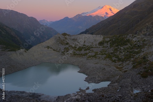 Sunrise in mountains