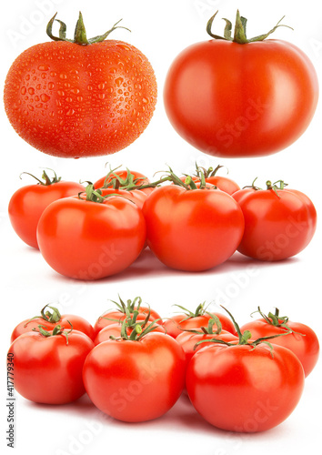 Set of ripe and juicy red tomatoes. XXL