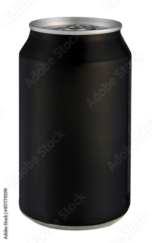 Black drink can isolated over white background