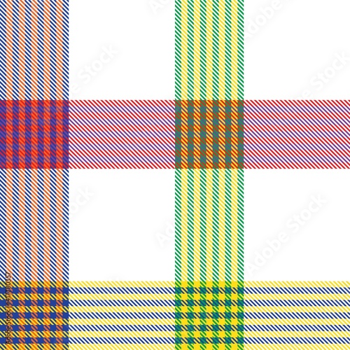 Rainbow Plaid Tartan Checkered Seamless Pattern