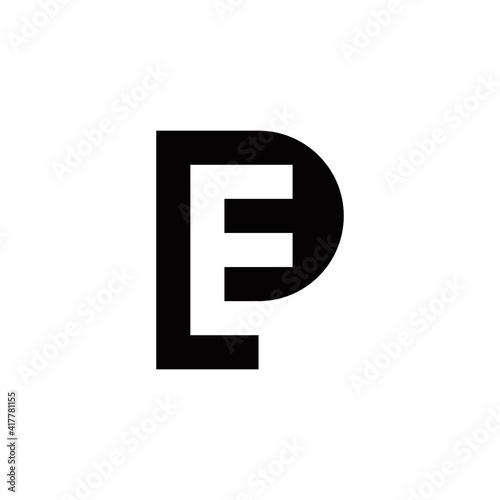 p e pe ep initial logo design vector template