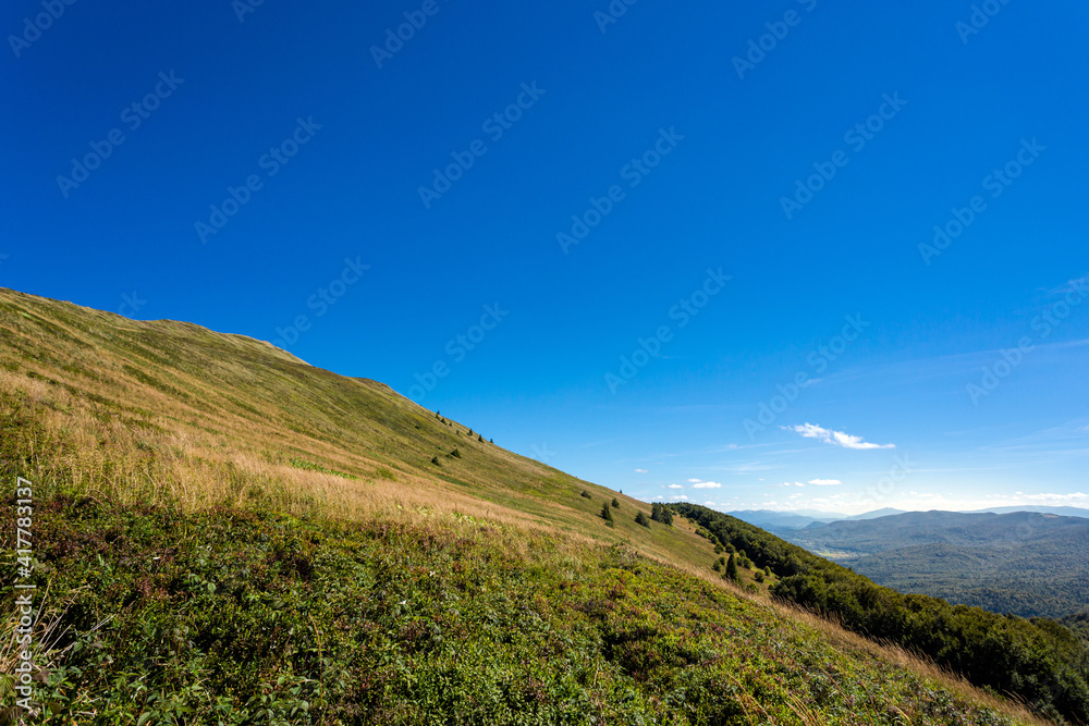 Polonina Carynska path in Bieszczady