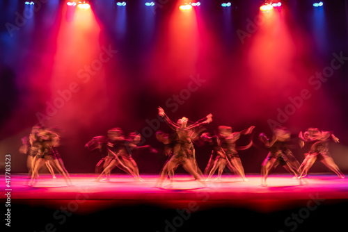 The abstract movement of the dance