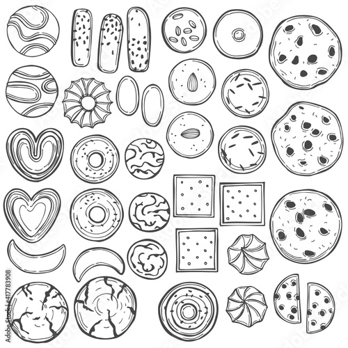 Cookies set. Vector illustration