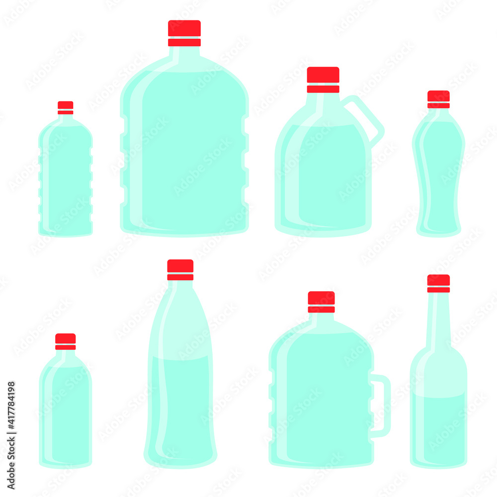 set of plastic bottles set of plastic bottles