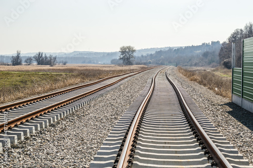 A new railway has been installed in Petrovaradin. Vojvodina, Novi Sad, Serbia.