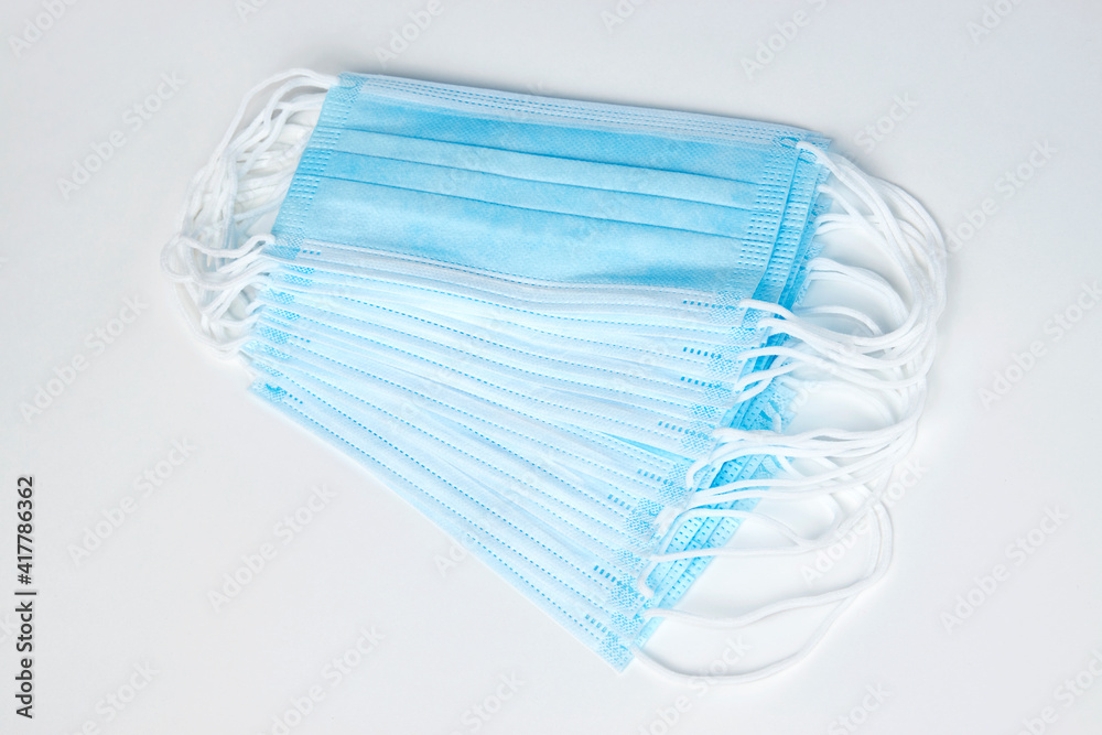 Medical mask on white background. Coronavirus prevention Medical mask on white background. Coronavirus prevention