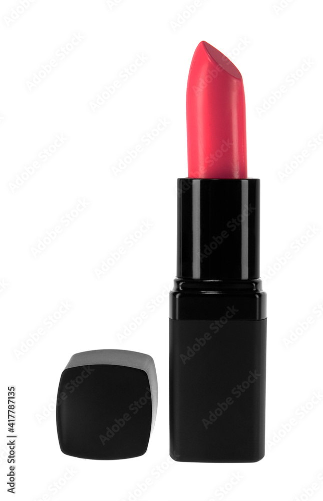red lipstick isolated with clipping path on white background