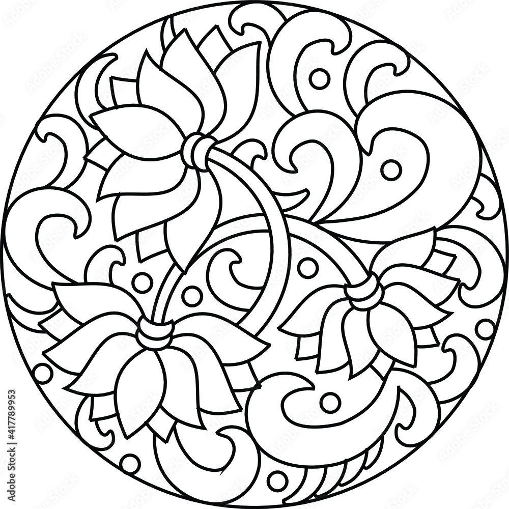 Ornamental lotus.vector, abstract, oriental style, flower, lotus, yoga, medallion, hand-drawing. for textile printing, logo, wallpaper Ornamental lotus.vector, abstract, oriental style, flower, lotus, yoga, medallion, hand-drawing. for textile printing, logo, wallpaper