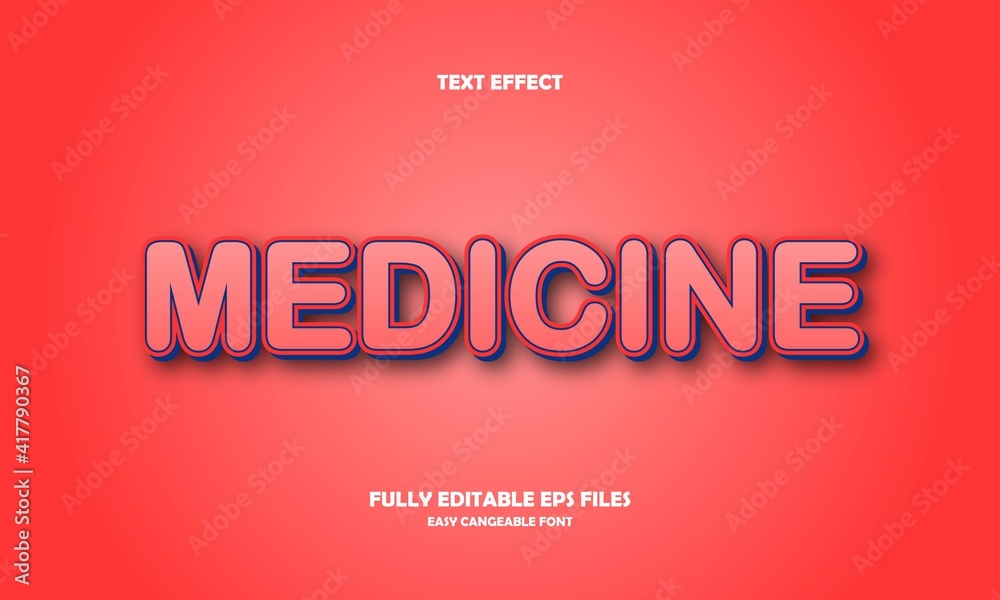 editable medicine text effect