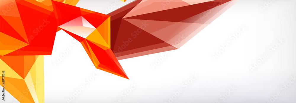 Vector 3d triangles and pyramids abstract background for business or technology presentations, internet posters or web brochure covers