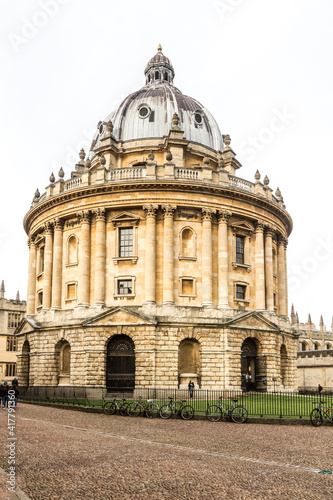 The iconic Oxford landmark of the Radcliffe Camera in Radcliffe Square, Oxford