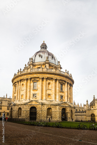 The iconic Oxford landmark of the Radcliffe Camera in Radcliffe Square, Oxford