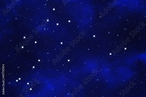 Star-field background of zodiacal symbol "Aquarius"