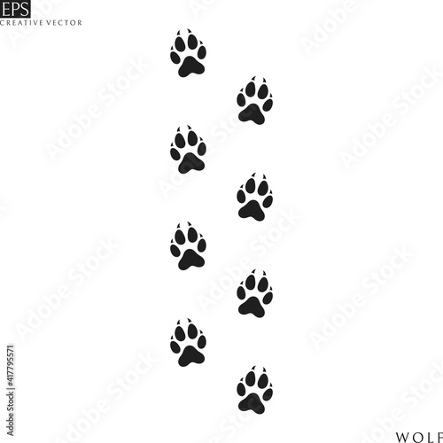 Wolf paw print