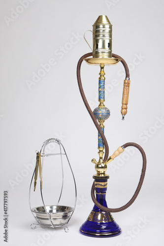 Oriental hookah on a light ...