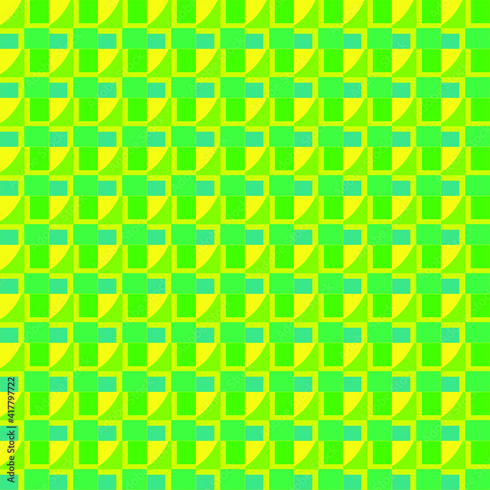Seamless pattern made from squares and semicircles. Vector illustration. Seamless pattern made from squares and semicircles. Vector illustration.