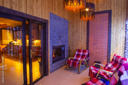 Interior of hotel. Lounge w...