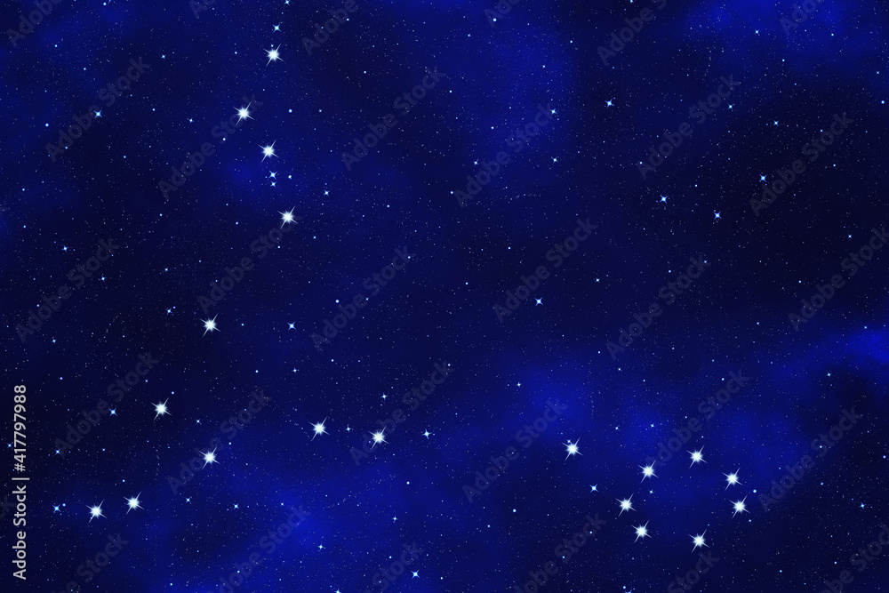 Star-field background of zodiacal symbol 