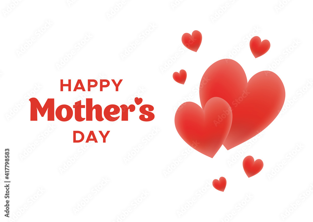 Happy Mother's Day banner with heart