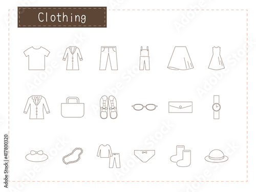 ファッション　アイコンセット（シンプル）