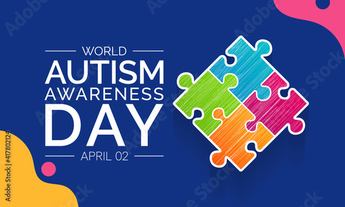 Vector illustration on the theme of World Autism awareness day observed each year on April 2nd across the globe.