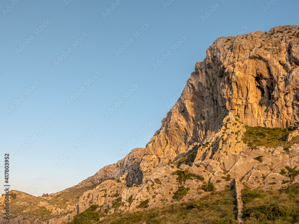 Fototapeta premium Sunset at Cala Figuera, formentor, majorca,balearics, spain