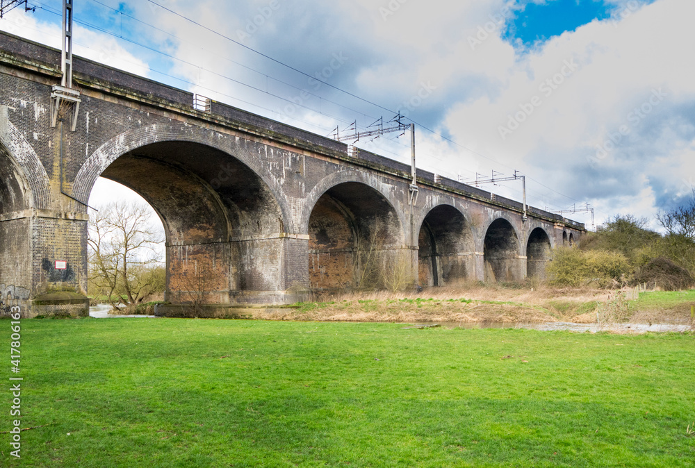 Haversham Viaduct, taking the railway over the River Ouse in Milton Keynes