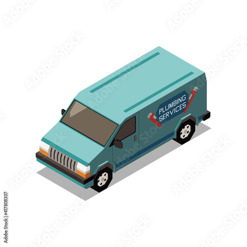 Plumbing Service Van Composition