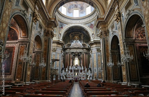 Napoli     Interno della Chiesa del Ges   Vecchio