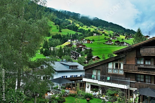 Austrian Alps-outlook from town Gaschurn photo