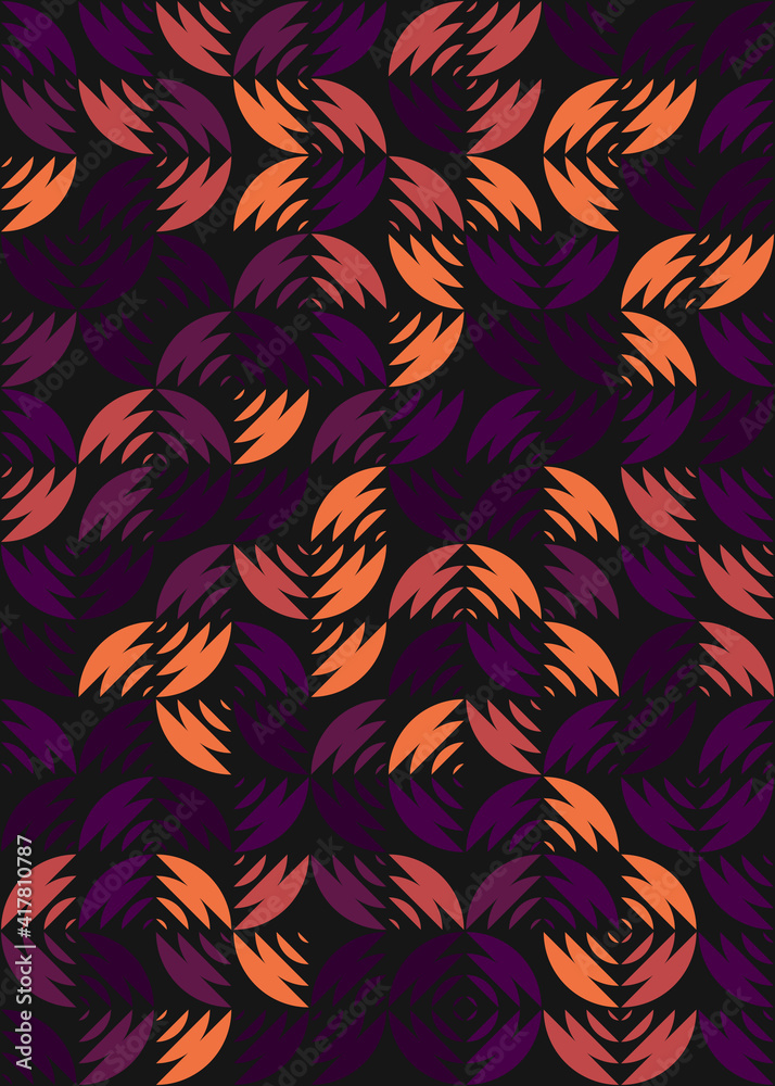 Fototapeta premium Abstract Geometric Pattern generative computational art illustration