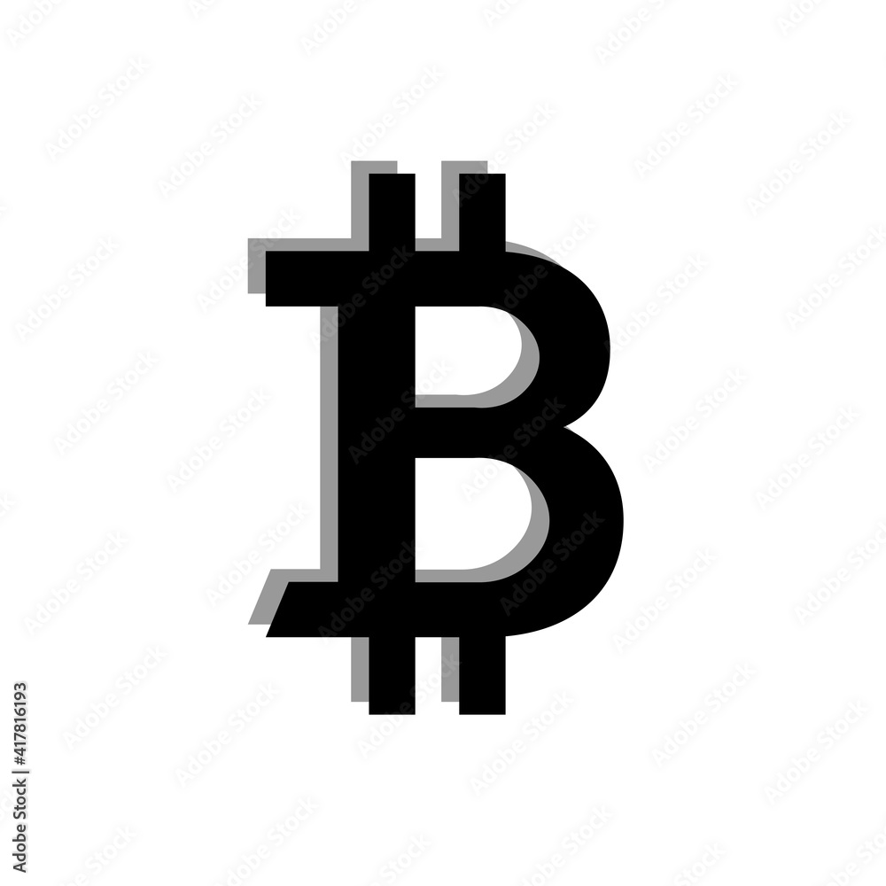 Simple illustration of bitcoin coin Concept of internet cryptocurrency Simple illustration of bitcoin coin Concept of internet cryptocurrency