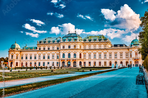 VIENNA, AUSTRIA-SEPTEMBER 10, 2015: Upper Belvedere. Main palace complex Belvedere.Vienna. Austria.