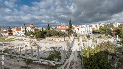 Roman Agora, one of the most important and emblematic archaeological sites in Athens, Greece, Europe.