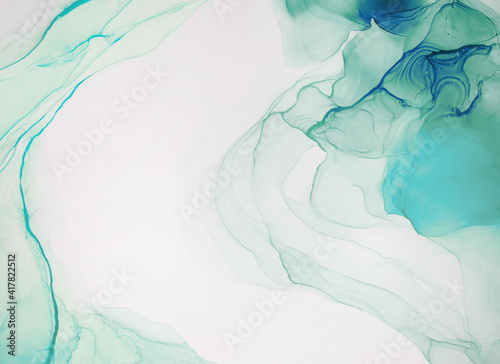 Abstract contemporary art fluid. Alcohol ink colors translucent. Marble card presentation  flyer  invitation card. Tender decoration isolated on white background.