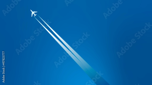 airplane in the sky. vector